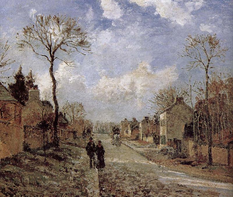 Road Vehe s peaceful road, Camille Pissarro